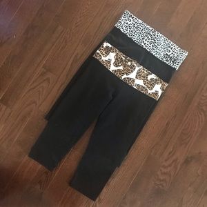 VS PINK cropped yoga pants. Price is for both.